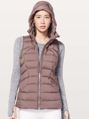 Lululemon Pack It Down Vest in Mauve Stone size 2
